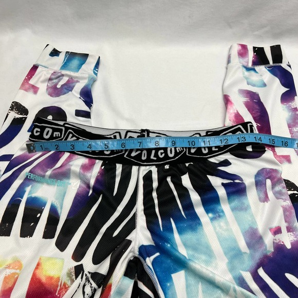 Volcom Performance Dry Base Layer Bottoms Tye Die Spellout Waistband Women's S/P - Picture 7 of 9
